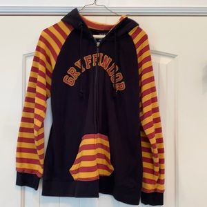 Hooded Harry Potter Gryffindor, long sleeve , zip sweatshirt